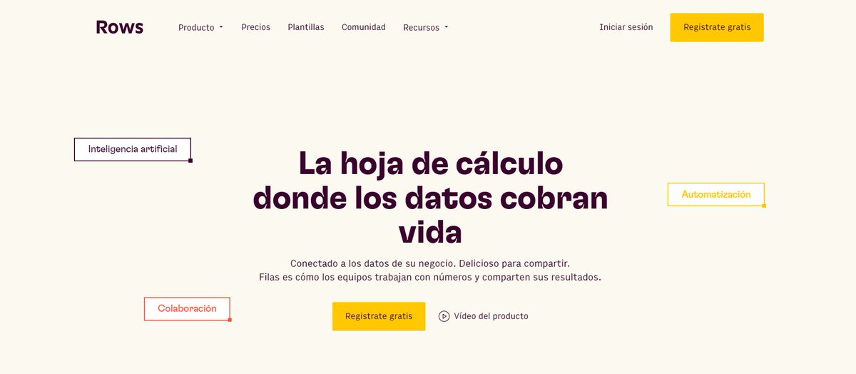 ¡Rows AI ha destronado a Excel!

No más fórmulas.

No más datos complejos
