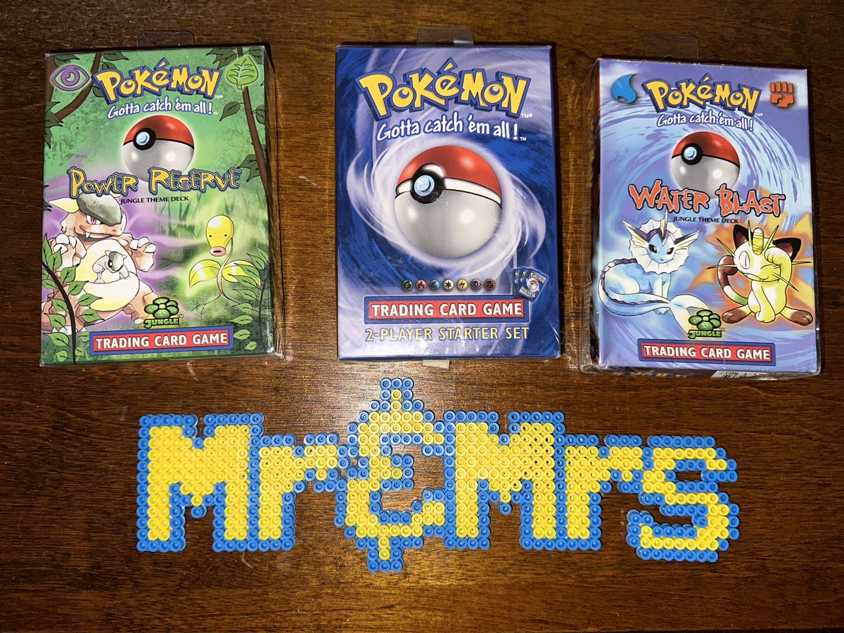 MrMrsPokemon's tweet photo. TGIF! Wife surprised me with a few sealed theme decks along with a sealed two player starter set. Love these sort of items which brings back memories from learning how to play. We hope everyone has a great weekend! #pokemon #themedeck #sealed #collection #nostalgia https://t.co/xyYS6MdCRh