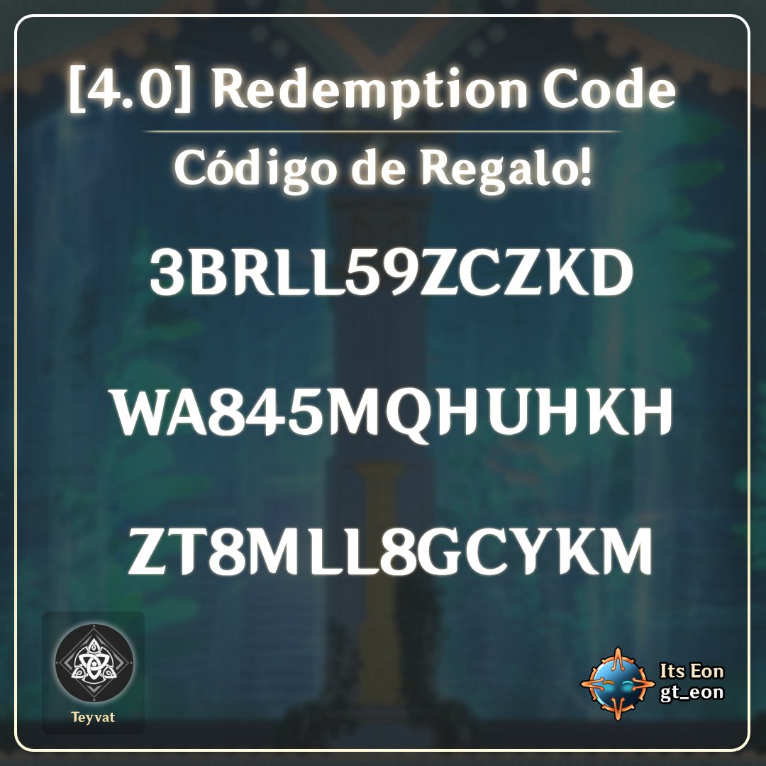 Its Eon on X: Travellers! Here are the redemption codes from the