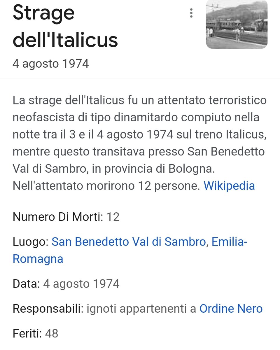 lucianaromamor's tweet image. #Italicus  #stragifasciste 
#4agosto1974 
#pernondimenticare #chinonhamemoriaècostrettoariviverelastoria