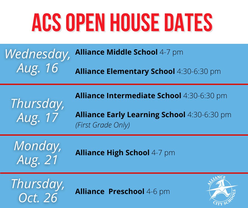 See below for this year's open house dates! #RepthatA