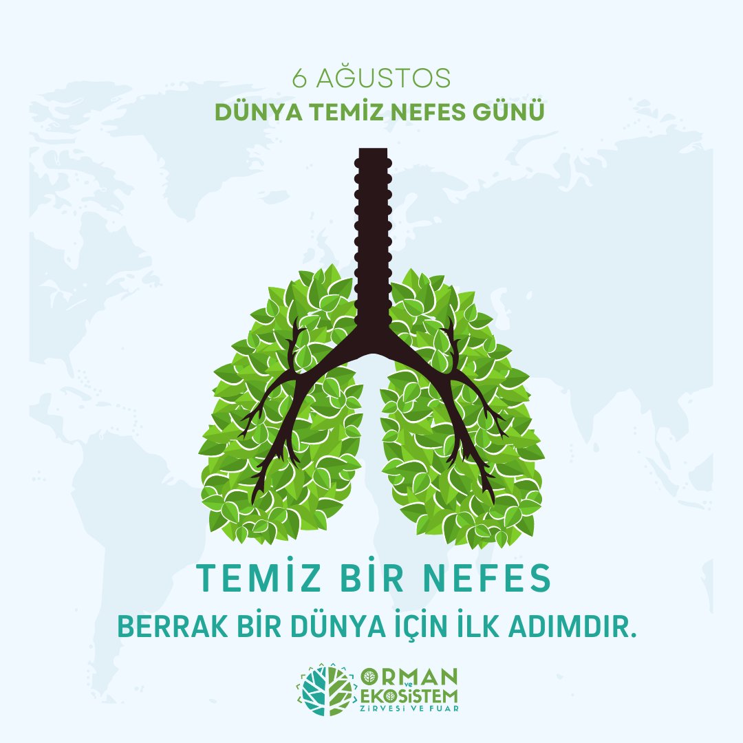 🌳Temiz Bir Nefes, Berrak Bir Dünya İçin İlk Adımdır!
💙 6 Ağustos Dünya Temiz Nefes Günü Kutlu Olsun.

#temiznefes #temiznefesgünü #dunyatemiznefesgunu #ormanekosistem