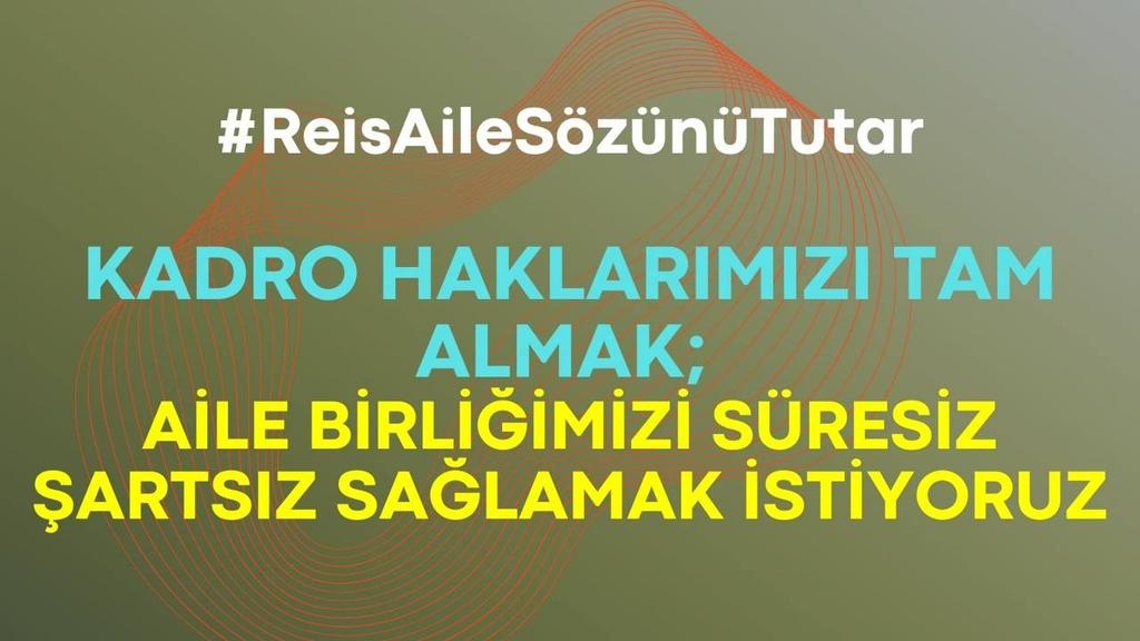 Bizim kadrodan tek bir beklentimiz vardi o da aile birliğimizdi ancak verilen kadro en elzem hak olan bunu bile saglayamadi kilavuzun guncellenmesini istiyoruz

<a href="/Yusuf__Tekin/">Yusuf Tekin</a>
<a href="/DIBAliErbas/">Prof. Dr. Ali Erbaş</a>
<a href="/drfahrettinkoca/">Dr. Fahrettin Koca</a>
<a href="/mfatihkacir/">Mehmet Fatih KACIR</a>
<a href="/yavuzatar2003/">Havvanur Yavuzatar</a>

17
#AilemizeKavustur