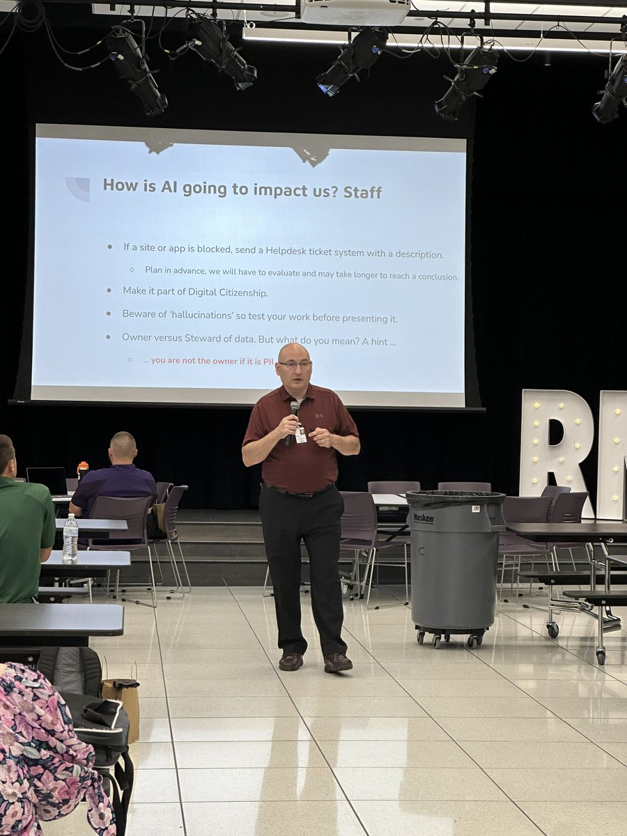 kmhenderson's tweet photo. Thank you @fernandogrit for stopping by during @prosperCTE convocation to speak about how AI will effect Ss and Ts in @ProsperISD. Great information! Also, thanks for the reminder that Ss as early as elementary are learning skills that we need to inspire for good.@TechnologyPISD https://t.co/JRrpHLmGFz