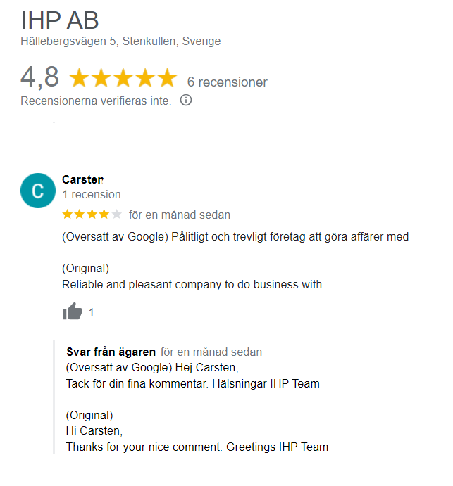 ihpheating's tweet image. Last month we got a nice review from one of our customers :-)