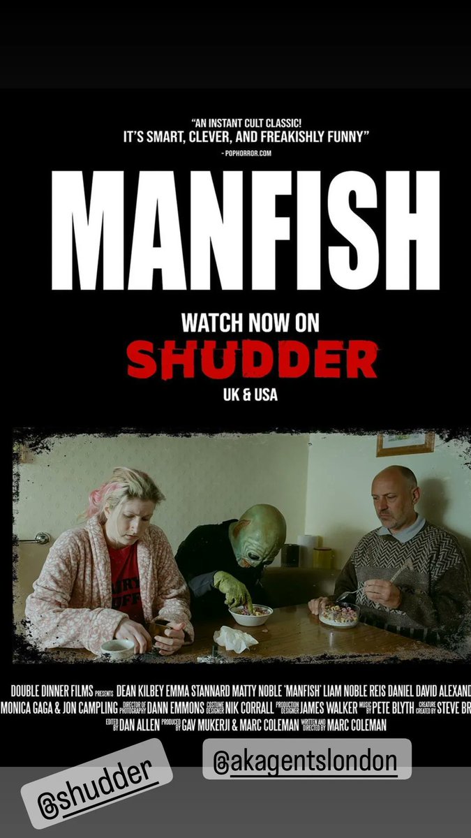 only1DeanKilbey's tweet image. Manfish has washed up onto shore and made its way to the amazing 
Horror Channel
@Shudder @Shudder_UK 
Check it out now!
Please support #indiefilm
#actorslife
@Britflicks
#Britishcomedy
#comedyhorror 
#awardwinning
#ActorsStrike 
@AKAgentsLondon