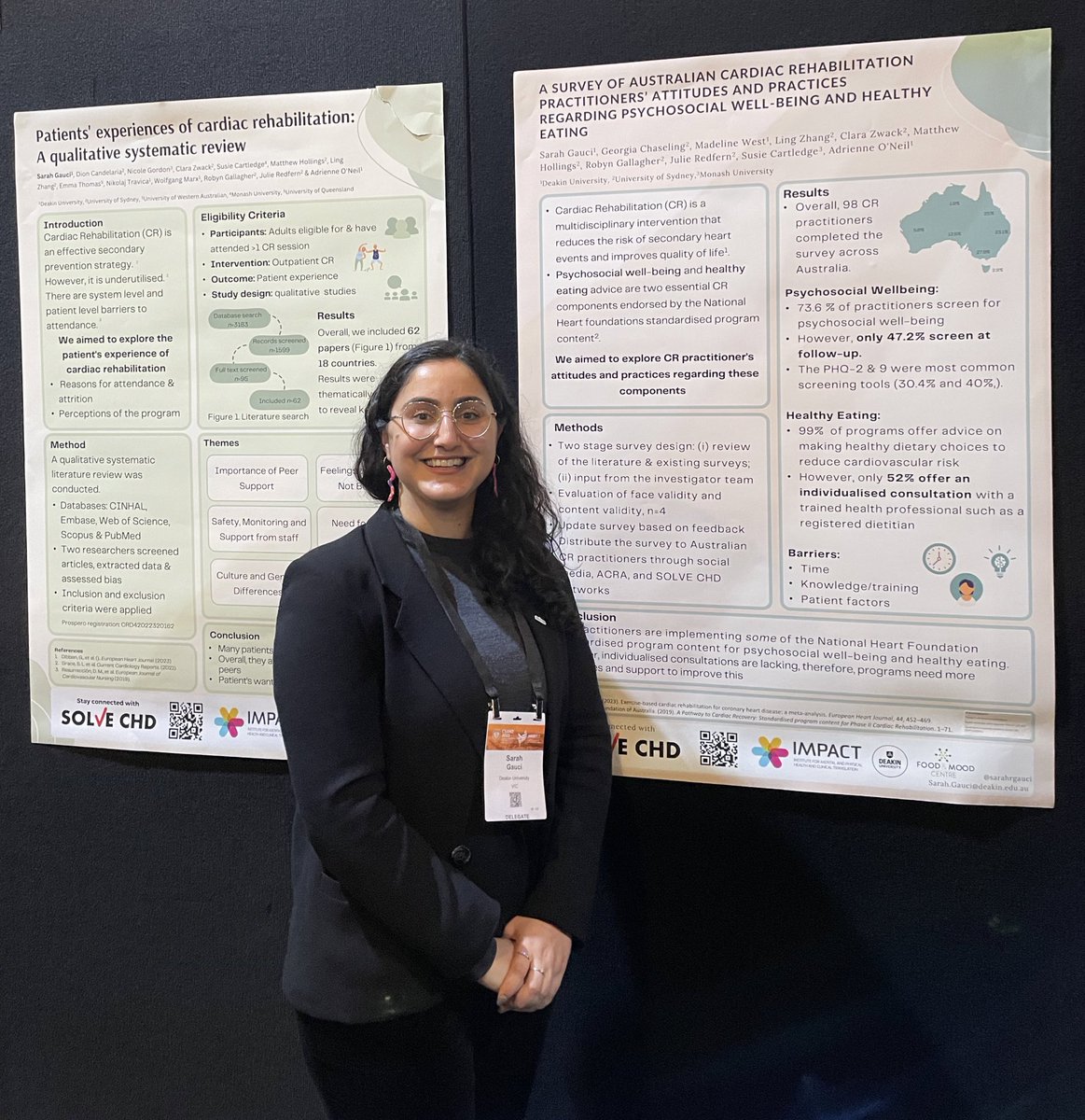 Really enjoyed tonight’s @thecsanz poster session! So nice to talk to people about two of my @SolveChd projects

@foodmoodcentre @IMPACTDeakin
