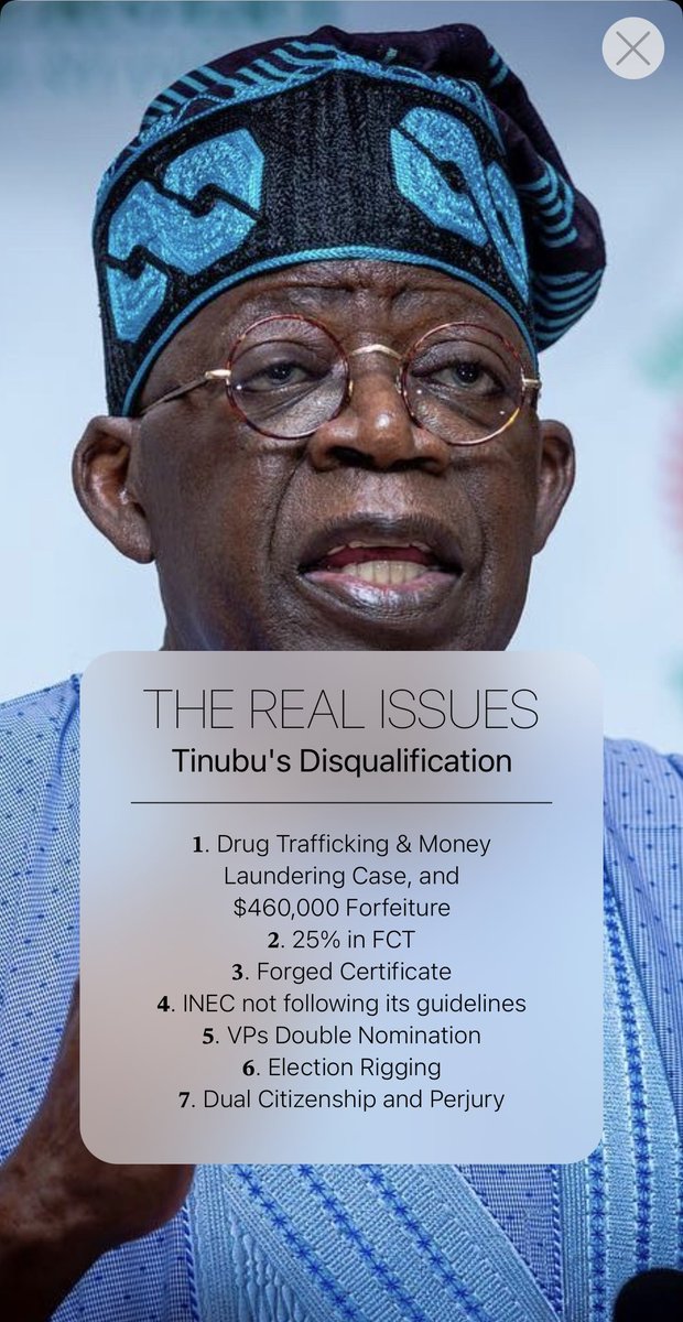 mama_papa_pikin's tweet photo. Obidients while we wait for a judgement date, let’s stay informed;
• Know your PEPT Judges ✅
• Know the real issues ✅
#AllEyesOnTheJudiciary #FestusOkoye4Prison #DisqualifyTinubuNow #APCIsATerroristOrganization #TinubuMUSTbeDisqualified #YakubuMahmood4Prison https://t.co/S7h4wDljGZ