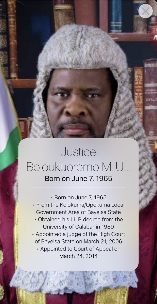 mama_papa_pikin's tweet photo. Obidients while we wait for a judgement date, let’s stay informed;
• Know your PEPT Judges ✅
• Know the real issues ✅
#AllEyesOnTheJudiciary #FestusOkoye4Prison #DisqualifyTinubuNow #APCIsATerroristOrganization #TinubuMUSTbeDisqualified #YakubuMahmood4Prison https://t.co/S7h4wDljGZ