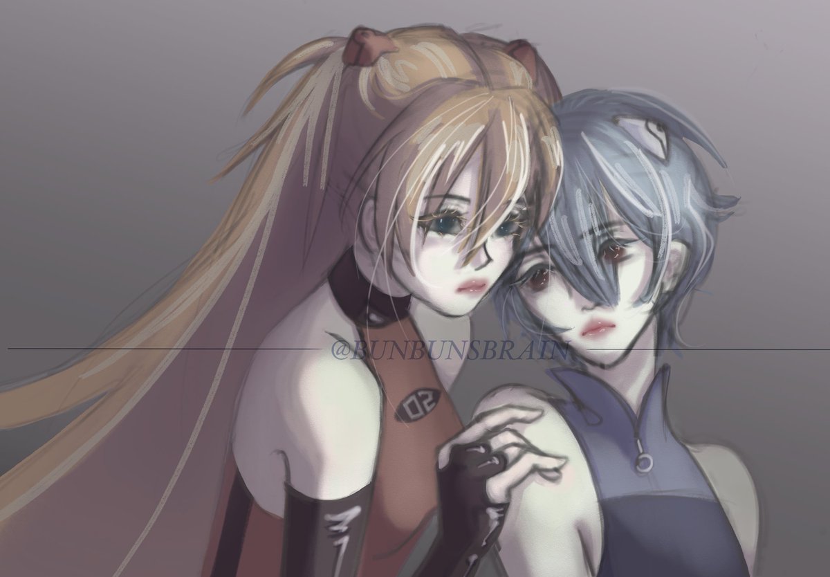 bunbunsbrain's tweet photo. Evangelion fanart I did on my new iPad  #Asuka #ReiAyanami #nge #neongenesisevangelion #digitalart #AnimeArt #artist #arttwt #digitalpainting https://t.co/sR4I5hMzAV