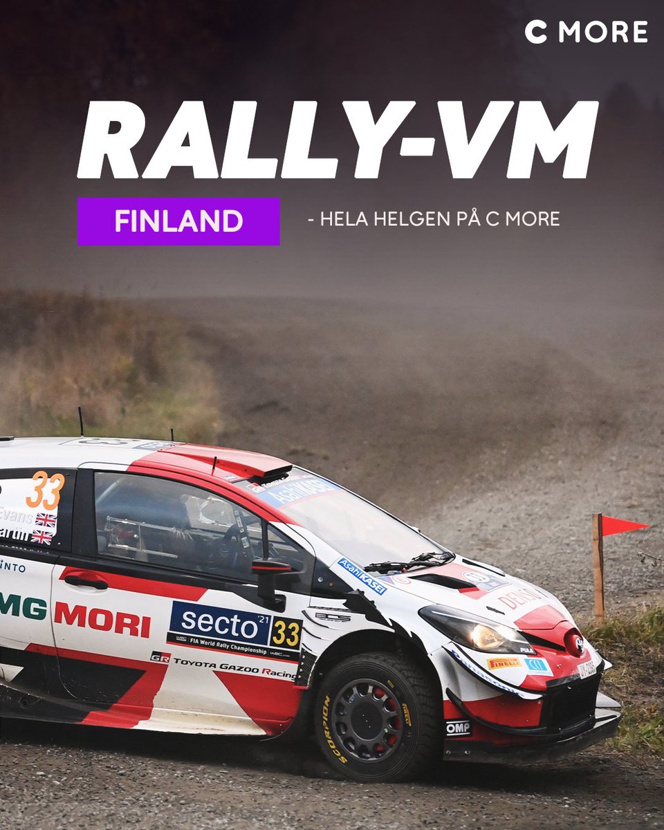 🚨 Du missar väl inte Rally-VM? Följ tävlingen under hela helgen på C More!