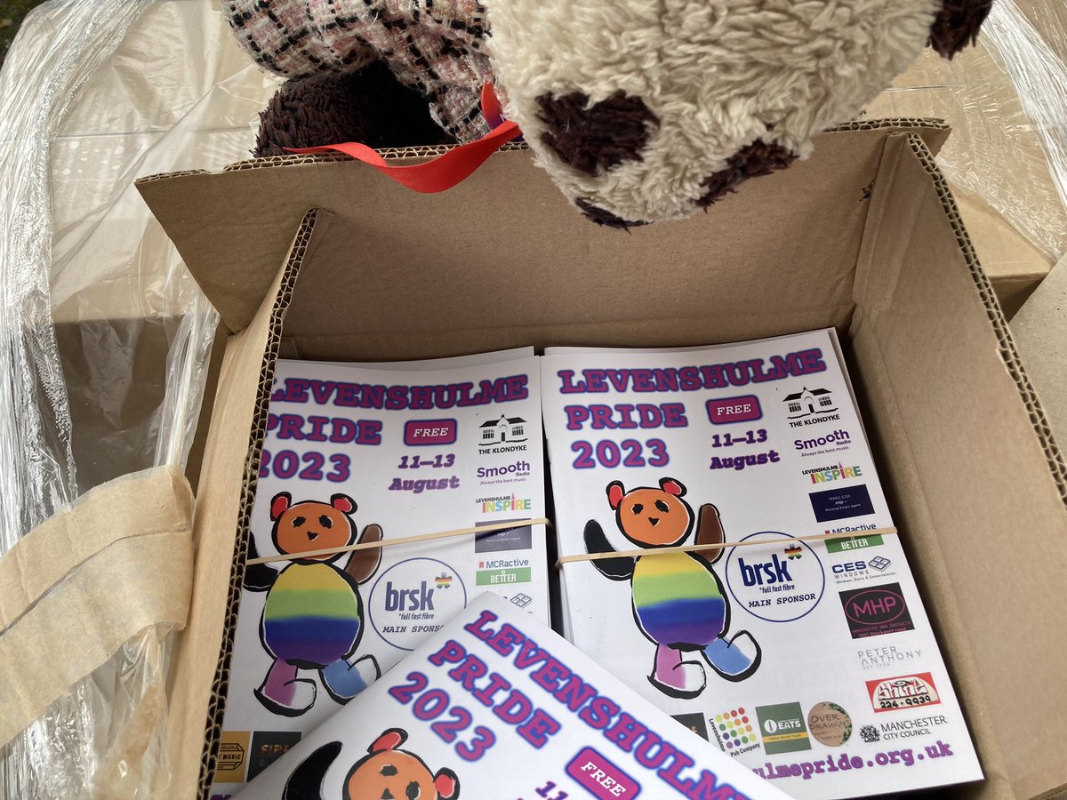 levepride's tweet image. Our brochures have arrived. Distribution starts today.

#LevenshulmePride #NoBarriers #Levenshulme #Pride #Pride2023
