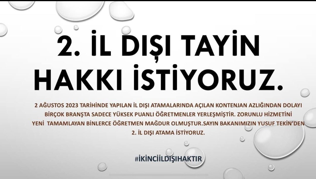 #ikinciildışıhakkımız
@tcmeb