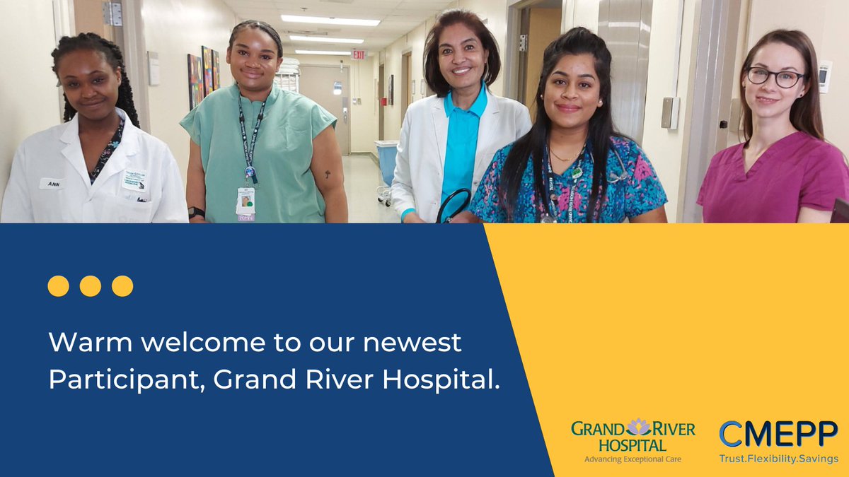 cmeppcanada's tweet photo. Welcome our newest Participant hospital, @grhospitalkw in Kitchener-Waterloo. This is an exciting time for GRH and fellow CMEPP Participant @StMarysGenHosp - a fundraising campaign raised $10 million toward magnetic resonance imaging (MRI) in both hospitals. Well done! https://t.co/MJR6G3Dc0b