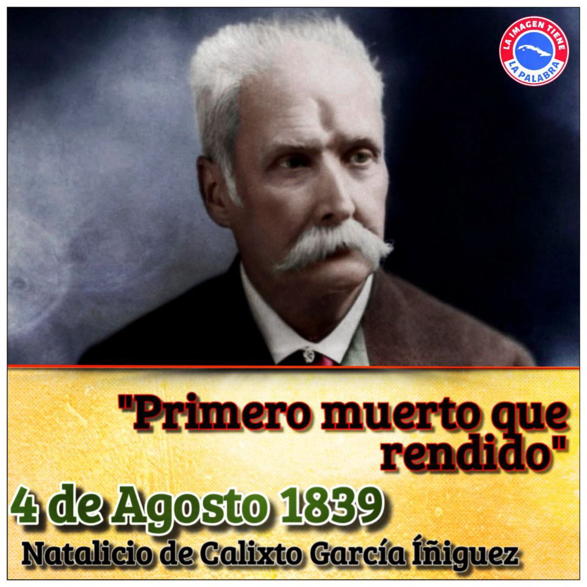 #CubaViveEnSuHistoria y hace 148 años nació el Mayor General Calixto García Iñiguez, gran estratega militar y fué el que más utilizó la artillería.
#DeZurdaTeam