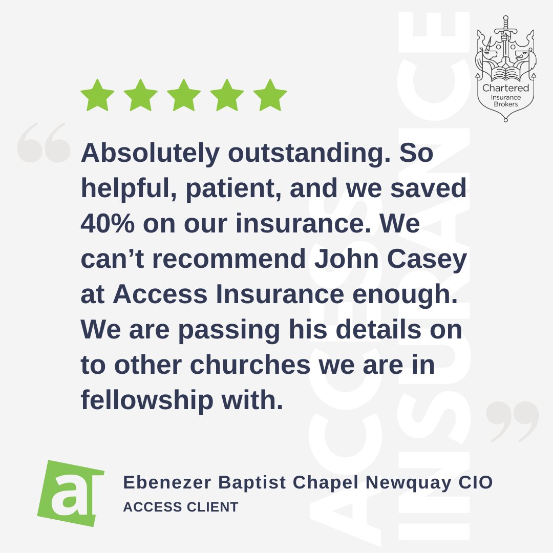 accessinsurance's tweet image. Our bespoke service means you aren't paying for any unnecessary 'extras' whilst giving you the right protection against your unique risks. Pleased to be able to help Ebenezer Baptist Chapel save on their insurance.

#risk #churchinsurance #church #chapel