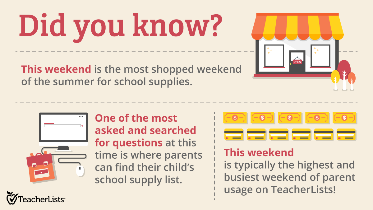 TeacherLists's tweet photo. 📢PSA: Consider yourself warned if you head out shopping this weekend 😜

Parents are ready to shop, and back-to-school is in full swing! Is your list posted on @TeacherLists? 
https://t.co/lDauCXrAhb
.
.
#backtoschool #schoolshopping #schoolsupplies #clearthelist https://t.co/AsswWVYbWo