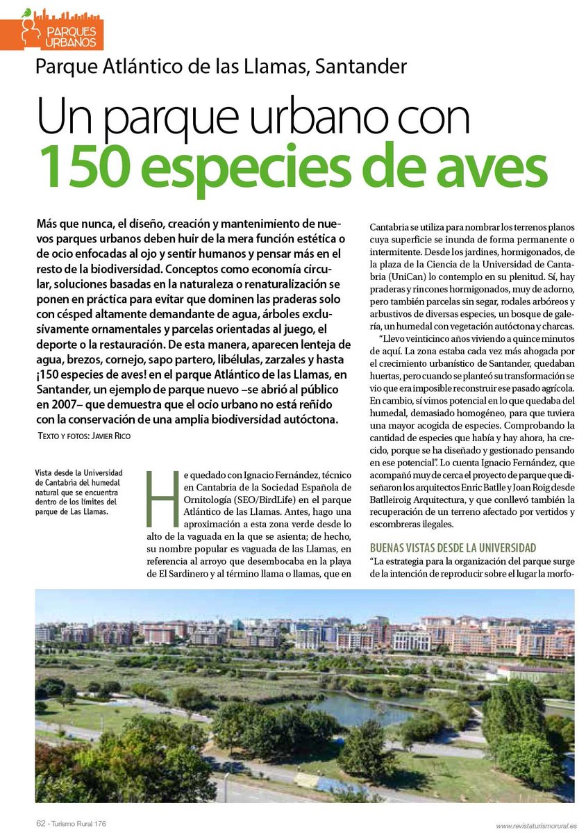 Santander Capital Natural (@sdrnatural) on Twitter photo En su nº 176 la Revista Turismo Rural visita y disfruta de la naturaleza y la biodiversidad que alberga el Parque de Las Llamas en el corazón de la ciudad de #Santander
Javier Rico acompaña a <a href="/urbaNATURALEZA/">NATURALEZA URBANA</a> en un paseo por este parque urbano
Revista Turismo Rural
<a href="/R_TurismoRural/">RevistaTurismoRural</a> En su nº 176 la Revista Turismo Rural visita y disfruta de la naturaleza y la biodiversidad que alberga el Parque de Las Llamas en el corazón de la ciudad de #Santander
Javier Rico acompaña a <a href="/urbaNATURALEZA/">NATURALEZA URBANA</a> en un paseo por este parque urbano
Revista Turismo Rural
<a href="/R_TurismoRural/">RevistaTurismoRural</a>