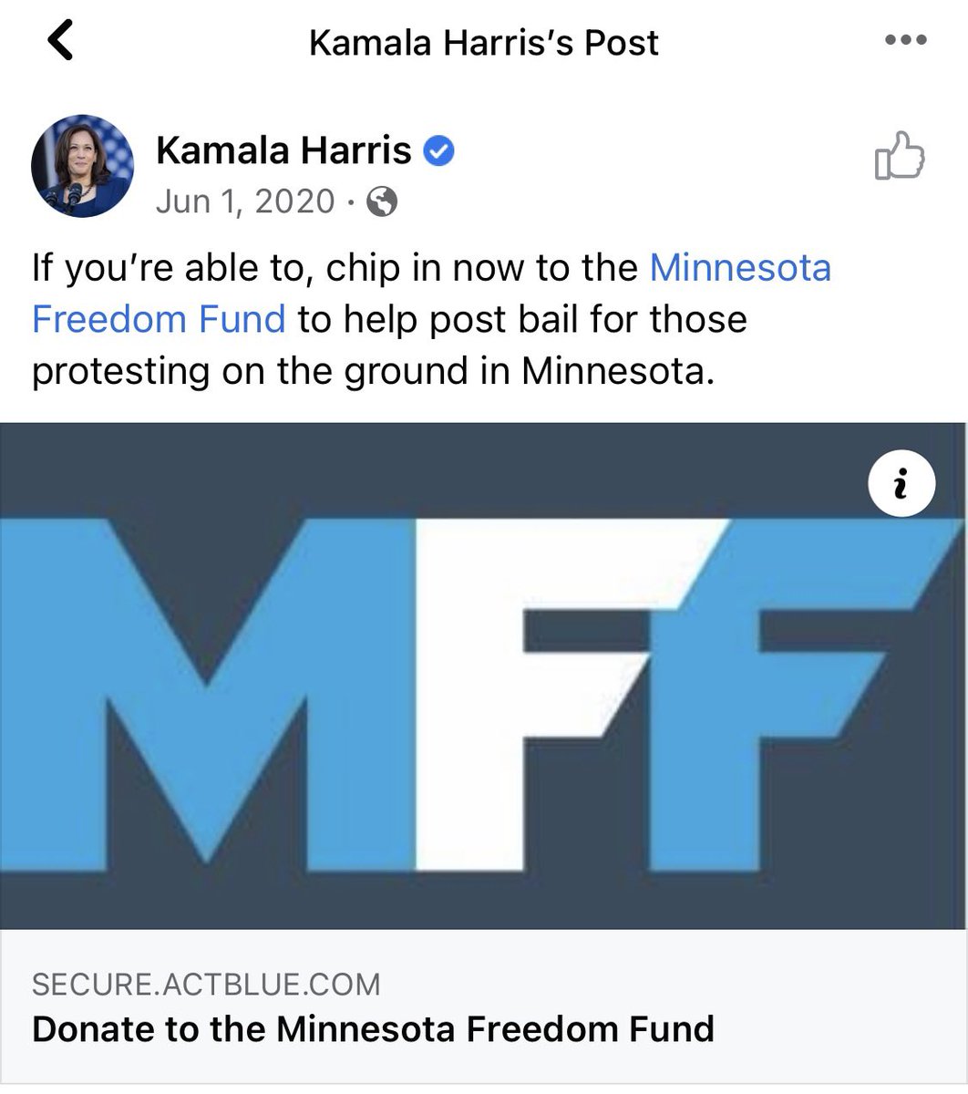 RepMTG's tweet image. Remember when Democrats shared a bail bond link to bail out criminal rioters to put them back “on the ground in Minnesota” to burn, loot, and destroy the cities even more?

Will the DOJ prosecute them for supporting and encouraging the horrific riots of 2020? 

By the way that…
