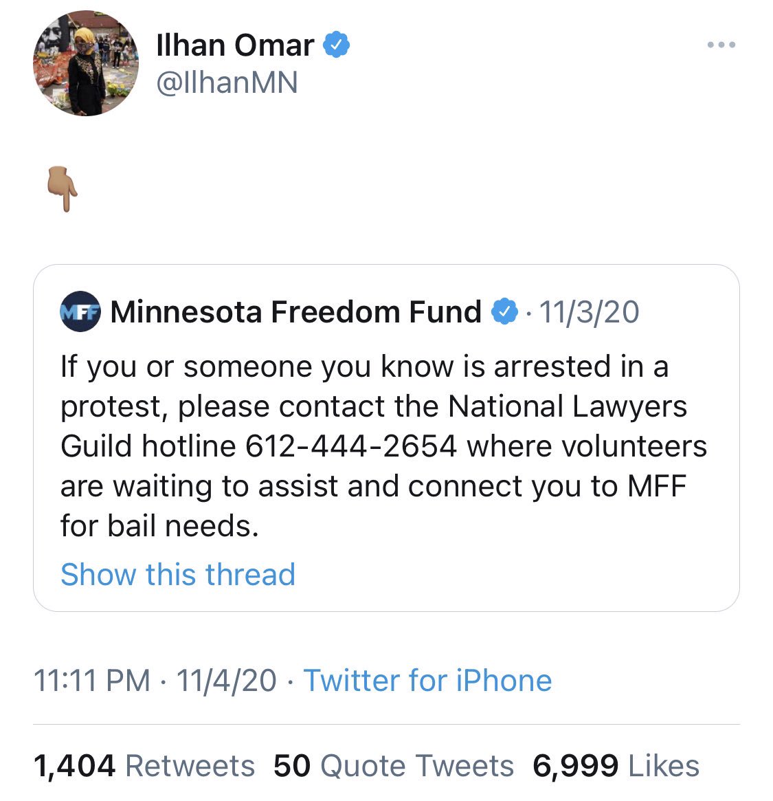 RepMTG's tweet image. Remember when Democrats shared a bail bond link to bail out criminal rioters to put them back “on the ground in Minnesota” to burn, loot, and destroy the cities even more?

Will the DOJ prosecute them for supporting and encouraging the horrific riots of 2020? 

By the way that…