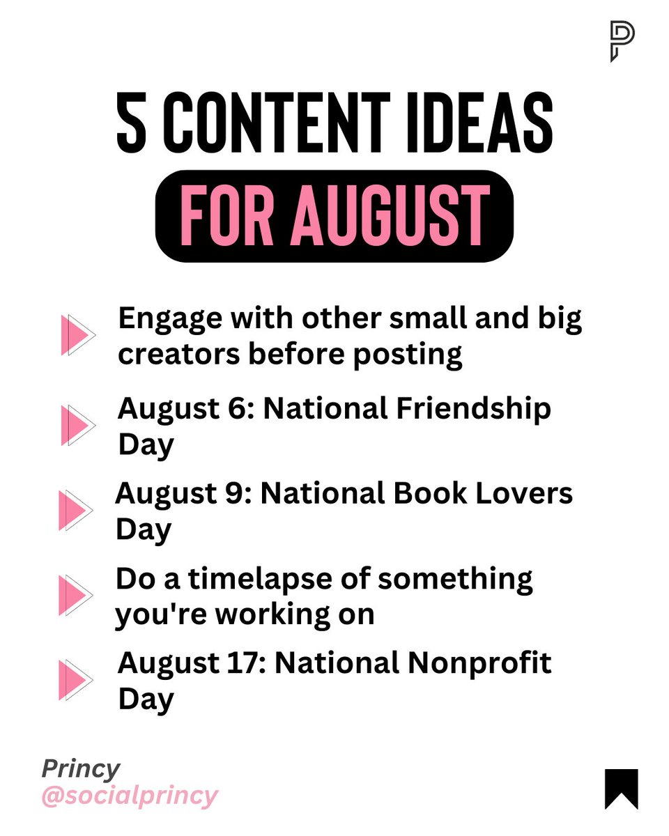 August content ideas! 💡💡

#socialmediacontent #socialprincy #contentcalendar #augustcontentideas #contentideas #postideas #instacontent #instagramcontent #instagramforbusiness