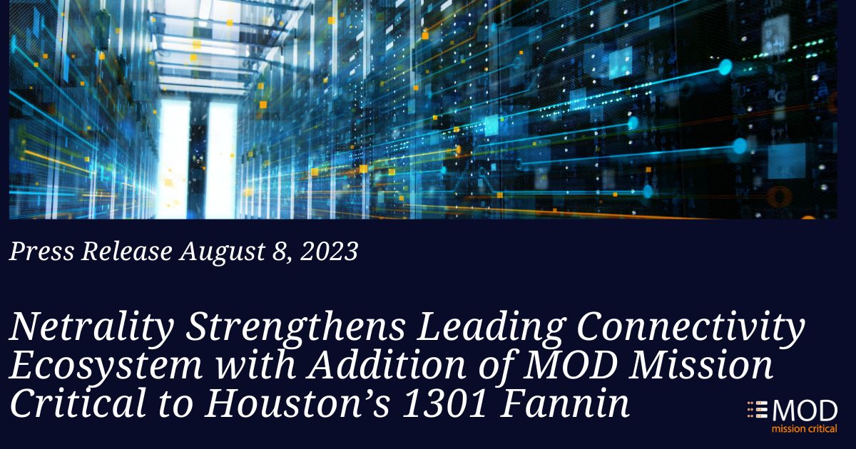 MODMission's tweet image. MOD Mission Critical’s new deployment provides 1301 Fannin customers access to a global #platformasaservice #network, #MODPaaSPortTM, offering a full suite of #managedcolocation, #baremetal, and #connectivitysolutions. 
Read the full press release --&amp;gt; bit.ly/45gadxw