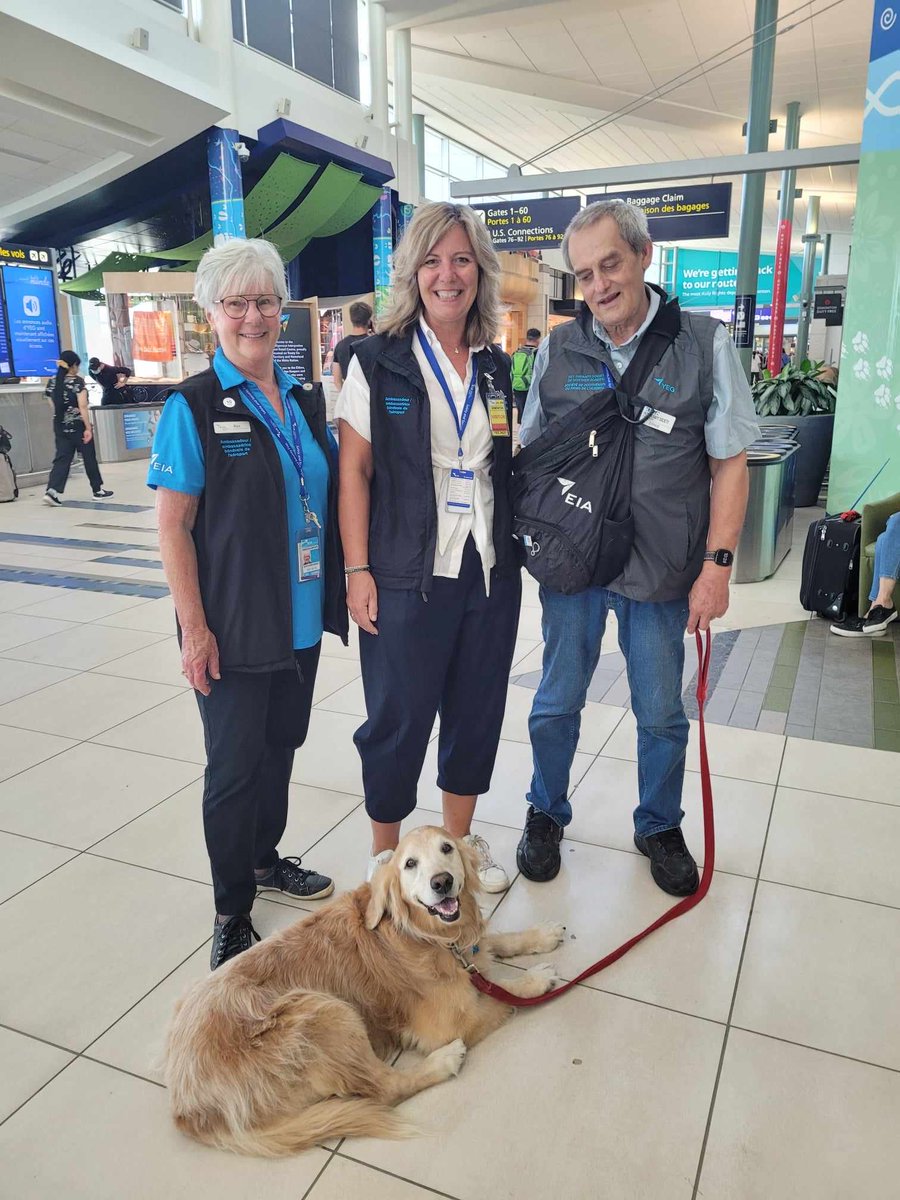 Had a great education volunteering ⁦<a href="/FlyYEG/">Edmonton International Airport</a>⁩ with these long time volunteers!  They really help make a difference for travellers