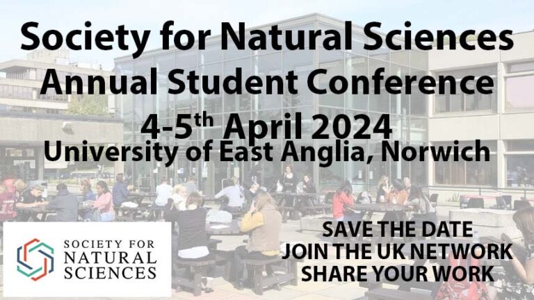 We’re happy to announce that we’ll host the 2024 @SocNatSci Student Conference at @uniofeastanglia! Save the date!
