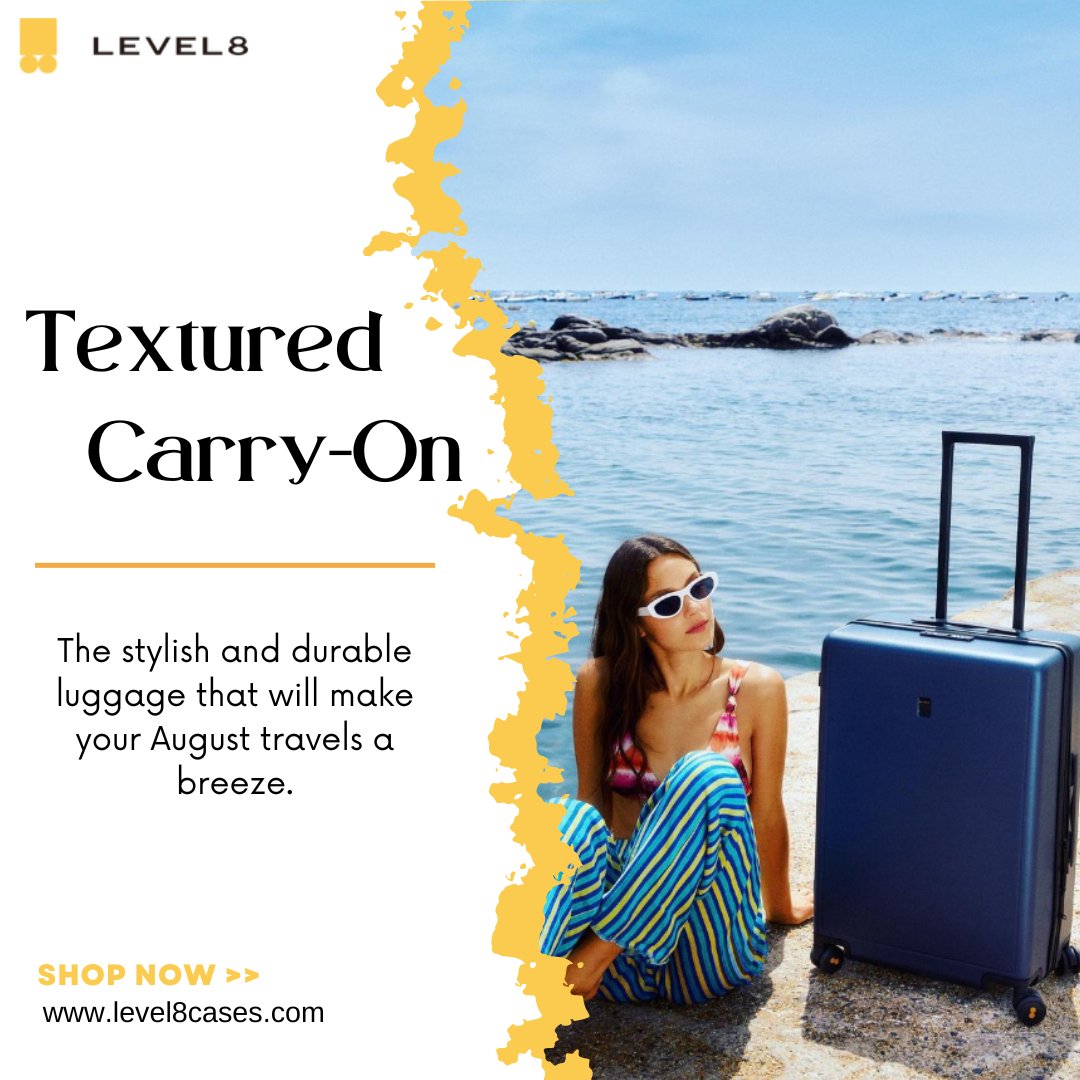 Level8Group's tweet image. Travel in Style &amp;amp; Comfort with Level8's Textured Carry-On Luggage Collection! These sleek &amp;amp; durable 20", 24", &amp;amp; 28" suitcases are designed to elevate your August adventures. Get yours today at bit.ly/3YBhfuF 
#level8luggage #texturedcarryon #augustadventures