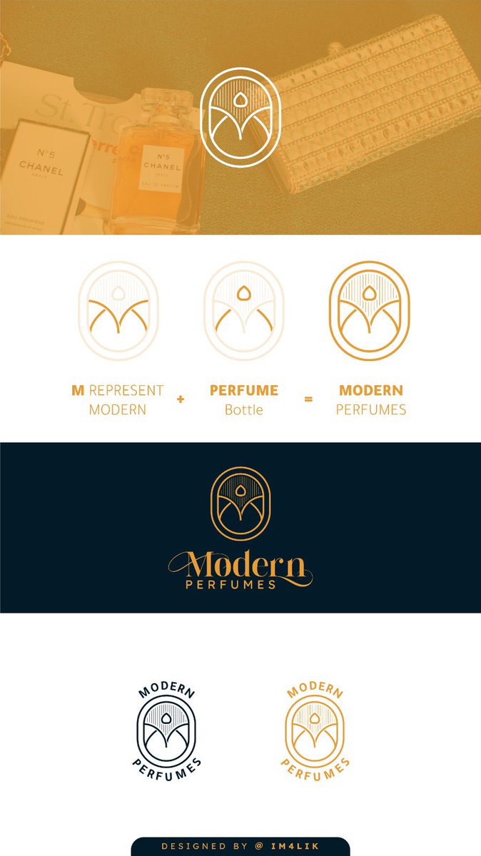 من أعمالي .. 
شعار modern perfumes 🧴