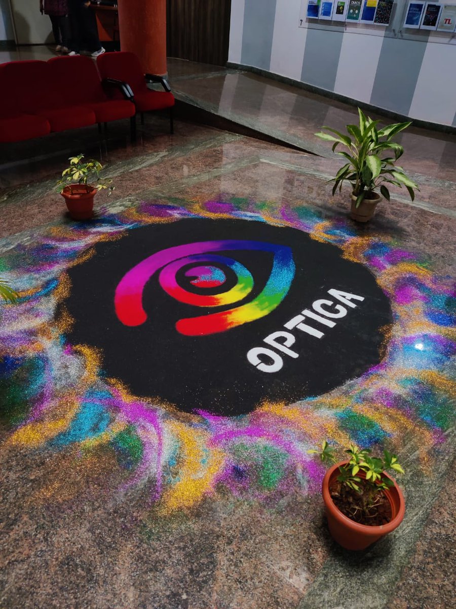 OPTICA_Manipal's tweet photo. A beautiful rangoli to welcome the speakers and delegates for the International Conference on Translational Research &amp; Applications of Biophotonics!

#Optica @OpticaWorldwide @MSLS_MAHE https://t.co/wJvJvILynh
