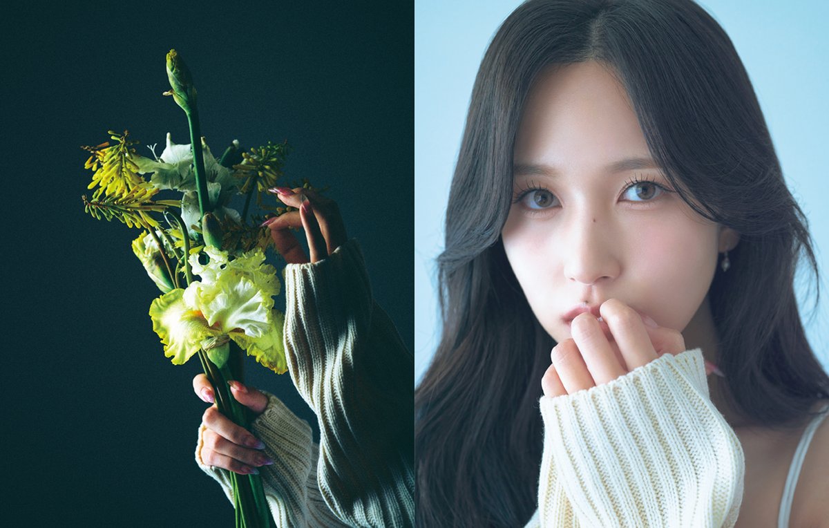 特集 #MISAMO 発売中】 本誌より #MINA のモノクロと花の撮り下ろし