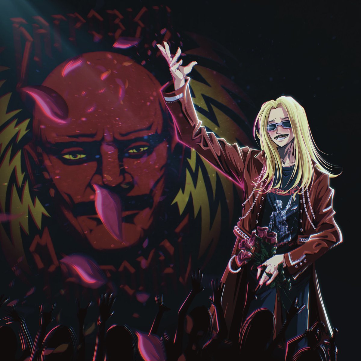 Моя карточка-мерч для <a href="/bagrov_box/">Багровый Бокс</a> 

Спешите заказать, если ещё не, там много чего вкусного и красивого есть и от других художников ✨

#внутрилапенко #багровыйфантомас #розаробот