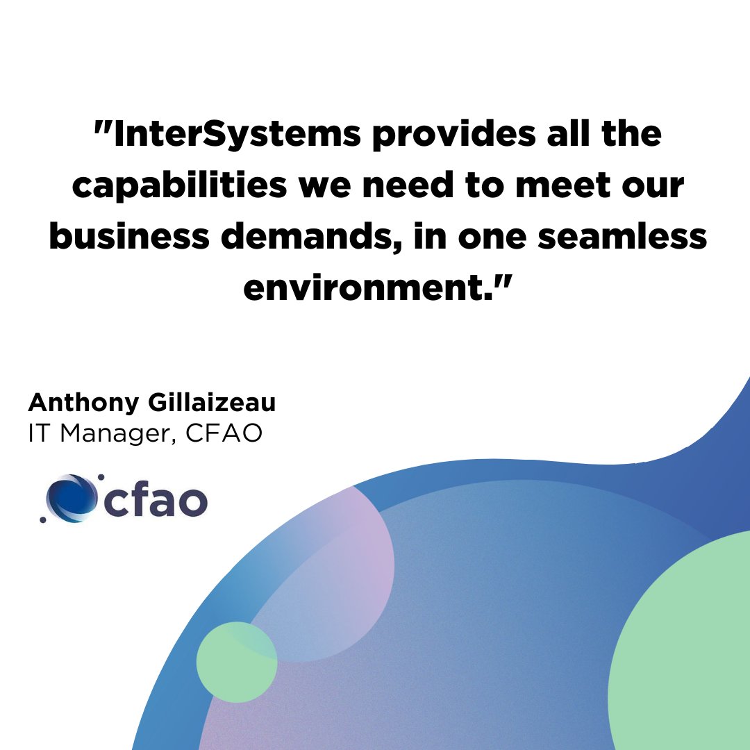 By leveraging our #dataplatform, <a href="/CFAOGroup/">CFAO Group</a> gained greater transparency into process flows, improved customer satisfaction, and created new revenue channels. 

Find out more from our success story:

intersystems.com/uk/success-sto…