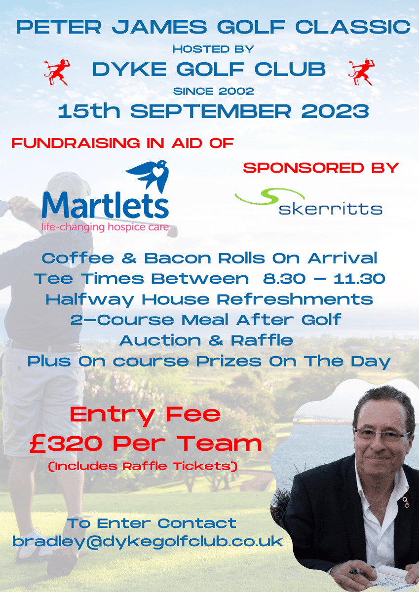 coxhomes61's tweet photo. We're thrilled to announce a fundraising event hosted by @peterjamesuk
in support of @martletshospice
🗓️ Date: September 15th
⏰ Time: 8.30am
📍 Location: Dyke Road Golf Club, Devil's Dyke Rd, Brighton BN1 8YJ
https://t.co/aQhSQIiFXK
#PeterJames #dykeroadgolfclub #martlets https://t.co/jd4OXNW6UK
