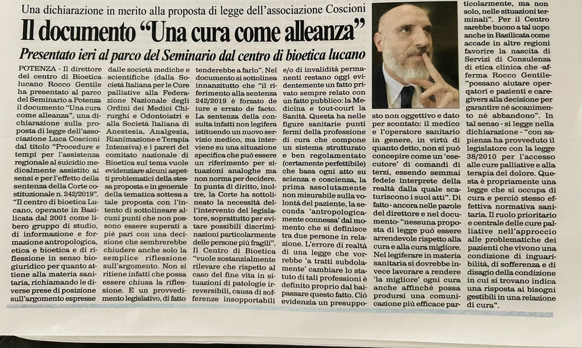 Gen_Rocco's tweet photo. La cura è fiducia nel suo porsi è ‘bioeticamente’ ponte che necessita di alleanza..urgenti ormai nella Sanità Servizi di Etica clinica per una pratica che non diventi mera tecnica. https://t.co/kLpMU6OUBe