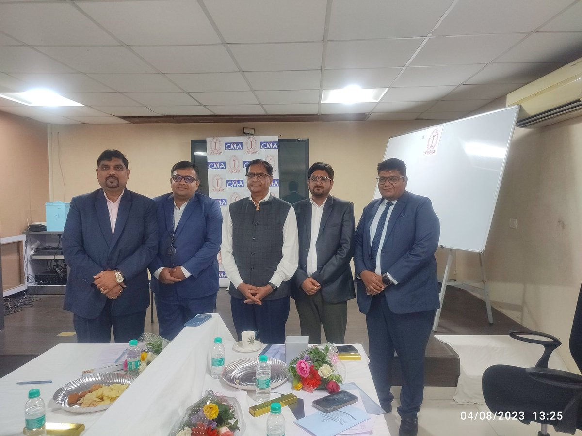 Congratulations to the newly elected Office Bearers of WIRC, ICMAT
CMA Chaitanya Mohrir, Chairman
CMA Arindam Goswami, Vice Chairman
CMA Mihir Vyas, Hon. Secretary
CMA Nanty Shah, Treasurer
<a href="/ICAICMA/">ICMAI UPDATES & ASPIRANT'S VOICE</a> <a href="/CMAPappan/">CMA HP Pappan Bhai</a> <a href="/AmitApte71/">CMA Amit Apte</a> <a href="/icmaiwirc/">WIRC of The Institute of Cost Accountants of India</a>