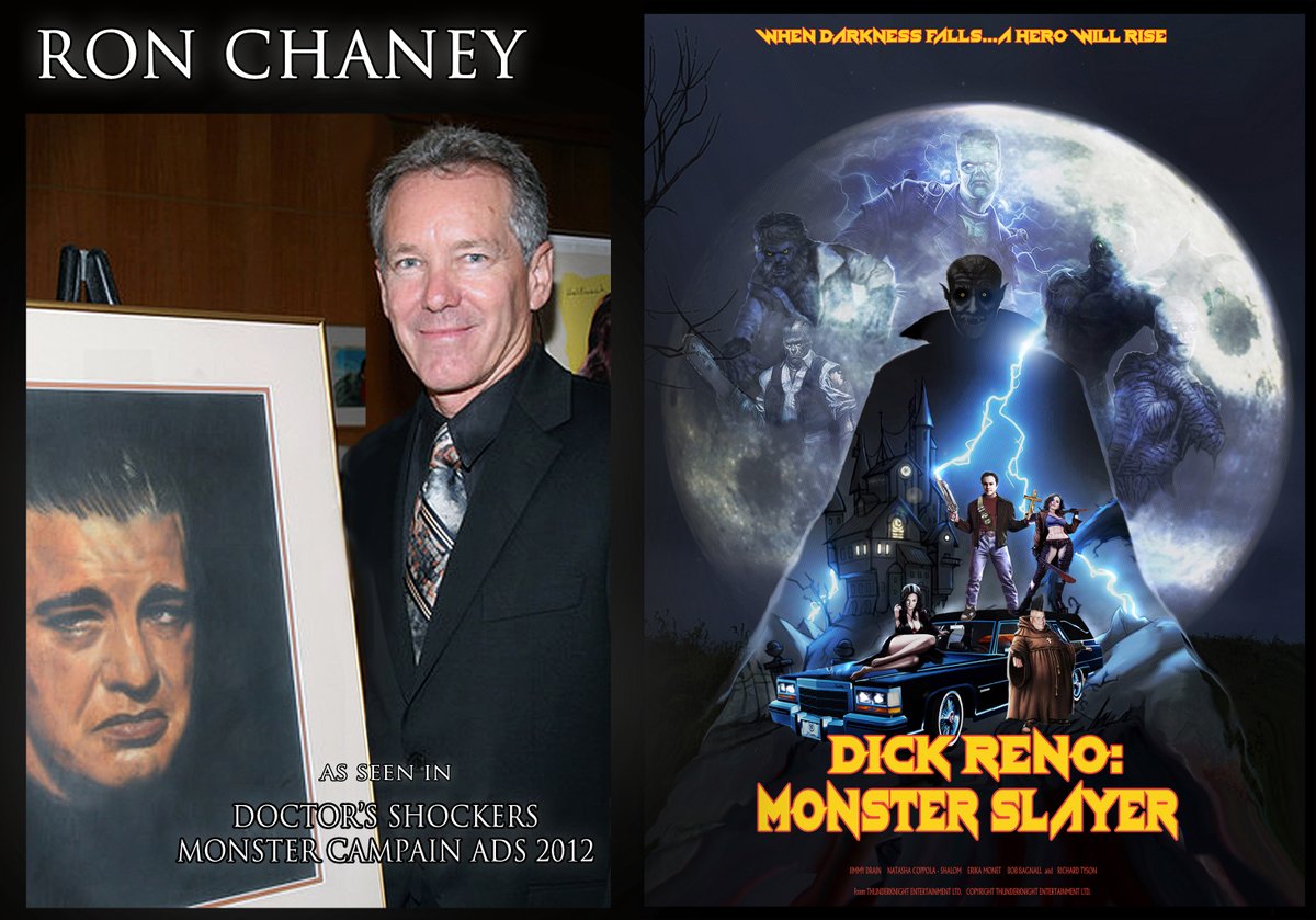 JimmyDrain1's tweet photo. Ron Chaney (Of the Legendary Lon Chaney Jr. / https://t.co/8UAFCNEcbb) Joins the cast of DICK RENO: MONSTER SLAYER! - October 2023 principal shot production! https://t.co/mmGRcxEPrX