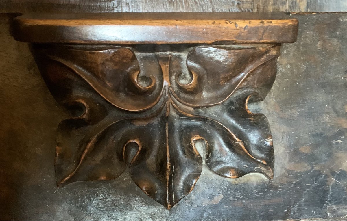 Barb_Drummond's tweet photo. #Misericords #ThornburyCastle possibly from #WelshChapel strange designs https://t.co/hCx35Ubrmj