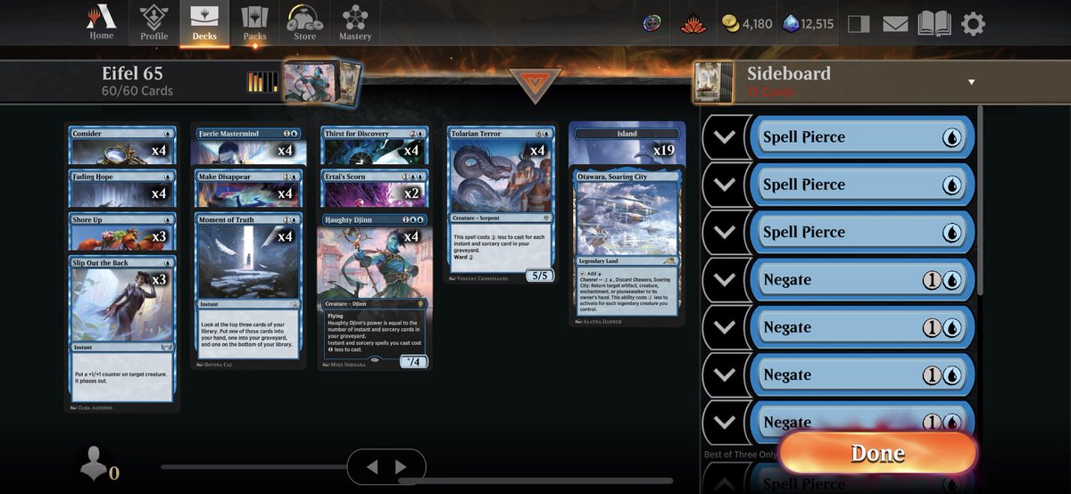TheRobbyFitz's tweet photo. Mono Blue bringing home the bacon #MTGArena #Standard #MonoBlue https://t.co/AkKRutK0sY