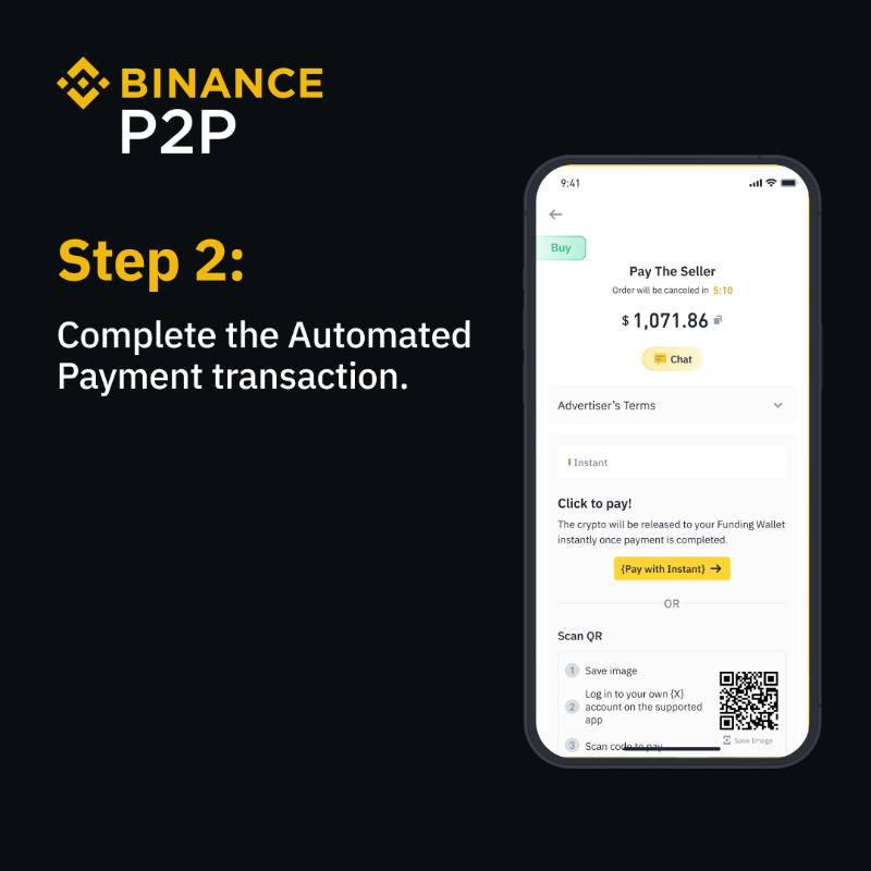 binance's tweet photo. Looking to get started with Automated Payments on #Binance P2P? 

Here's a simple guide to help you 👉