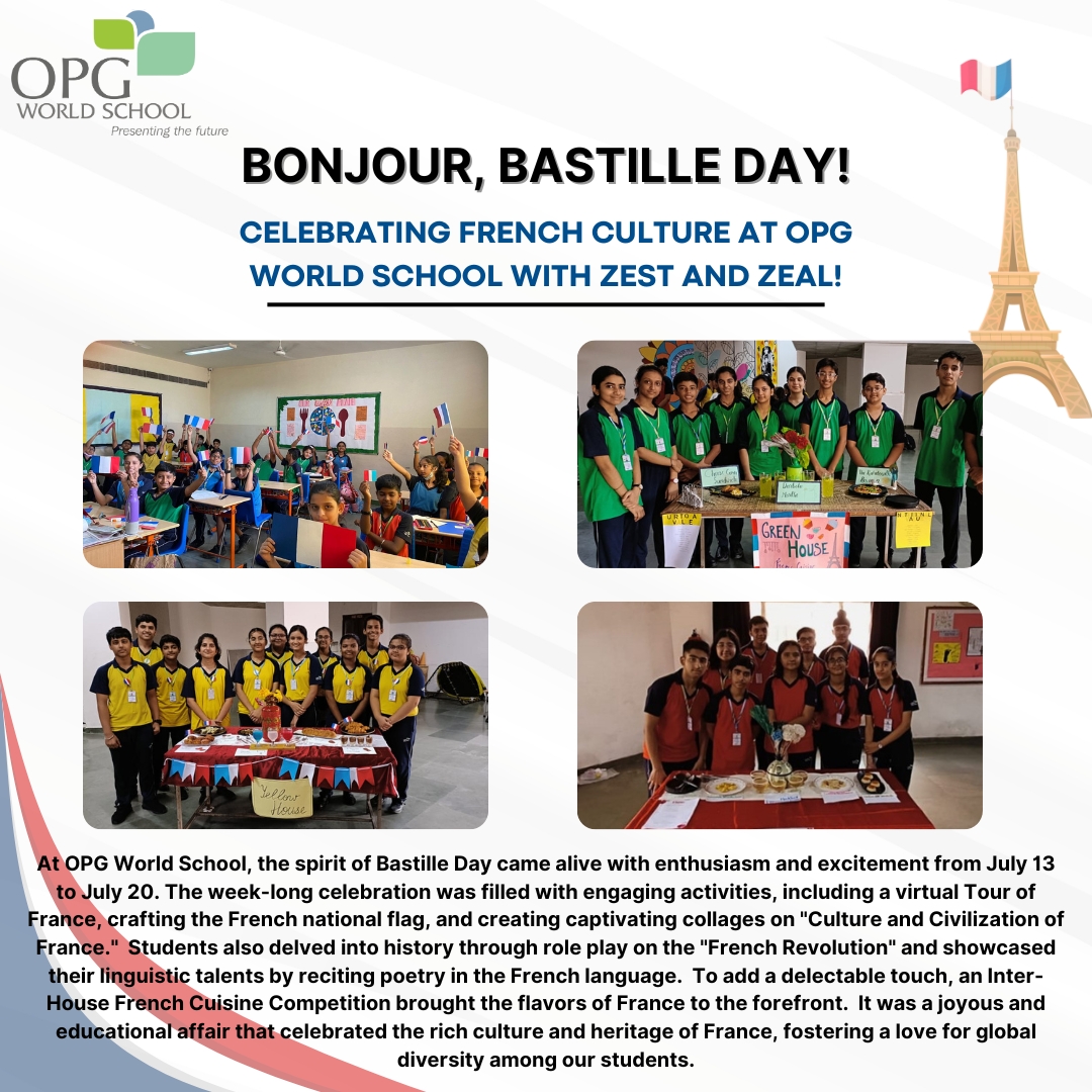 Bonjour! As our students immerse themselves in the enchanting world of French culture.

#OPGWorldSchool #FrenchCulture #CelebratingDiversity #InspiringYoungMinds #Bonjour #FrenchLanguage #ArtAndHistory #CulturalExploration #SchoolPride #NurturingCuriosity #GlobalPerspective