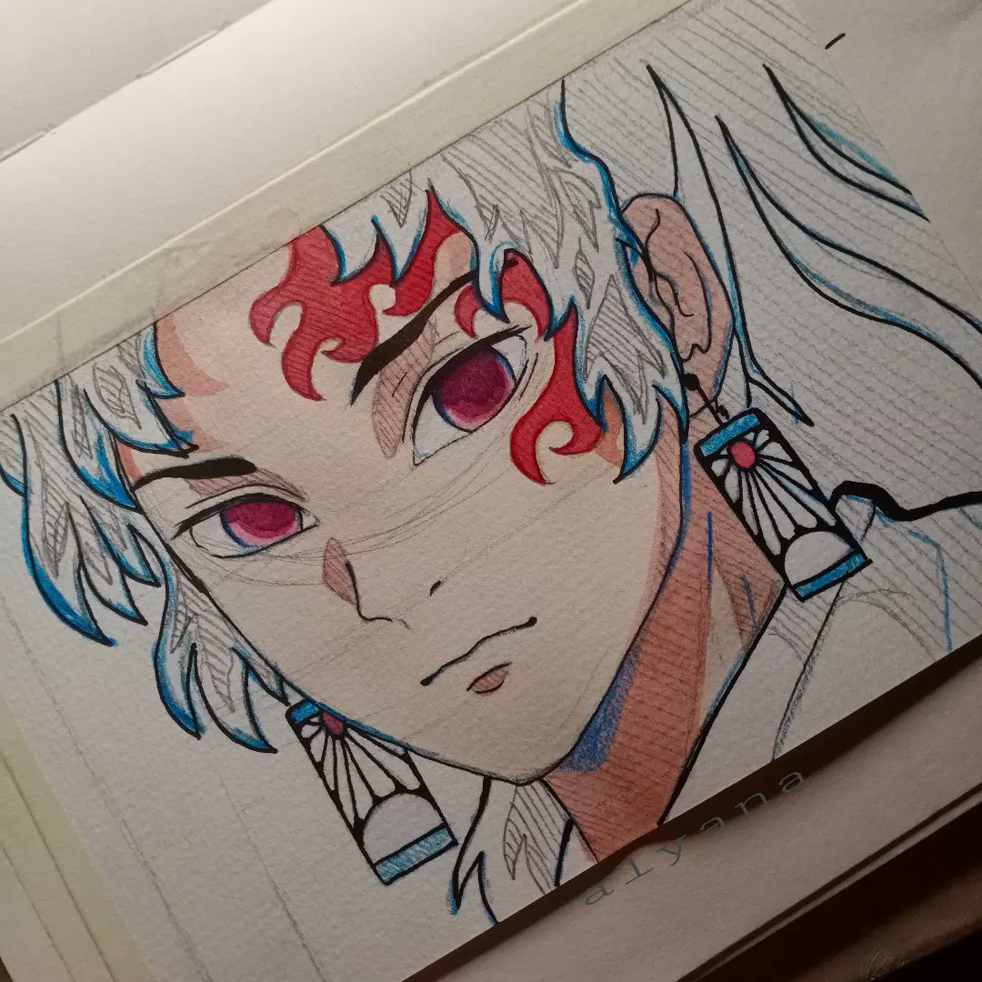 Yanashhiii's tweet photo. Watercolor painting progress🦩

Yoriichi Tsugikuni from Demon Slayer

#Yoriichi #YorichiTsugikuni #ArtistOnTwitter #demonslayer  #kimetsunoyaiba #watercolorpainting #painting #watercolor #artwork #progress #wip #illustration #fanart https://t.co/TL1c1wo4Xe
