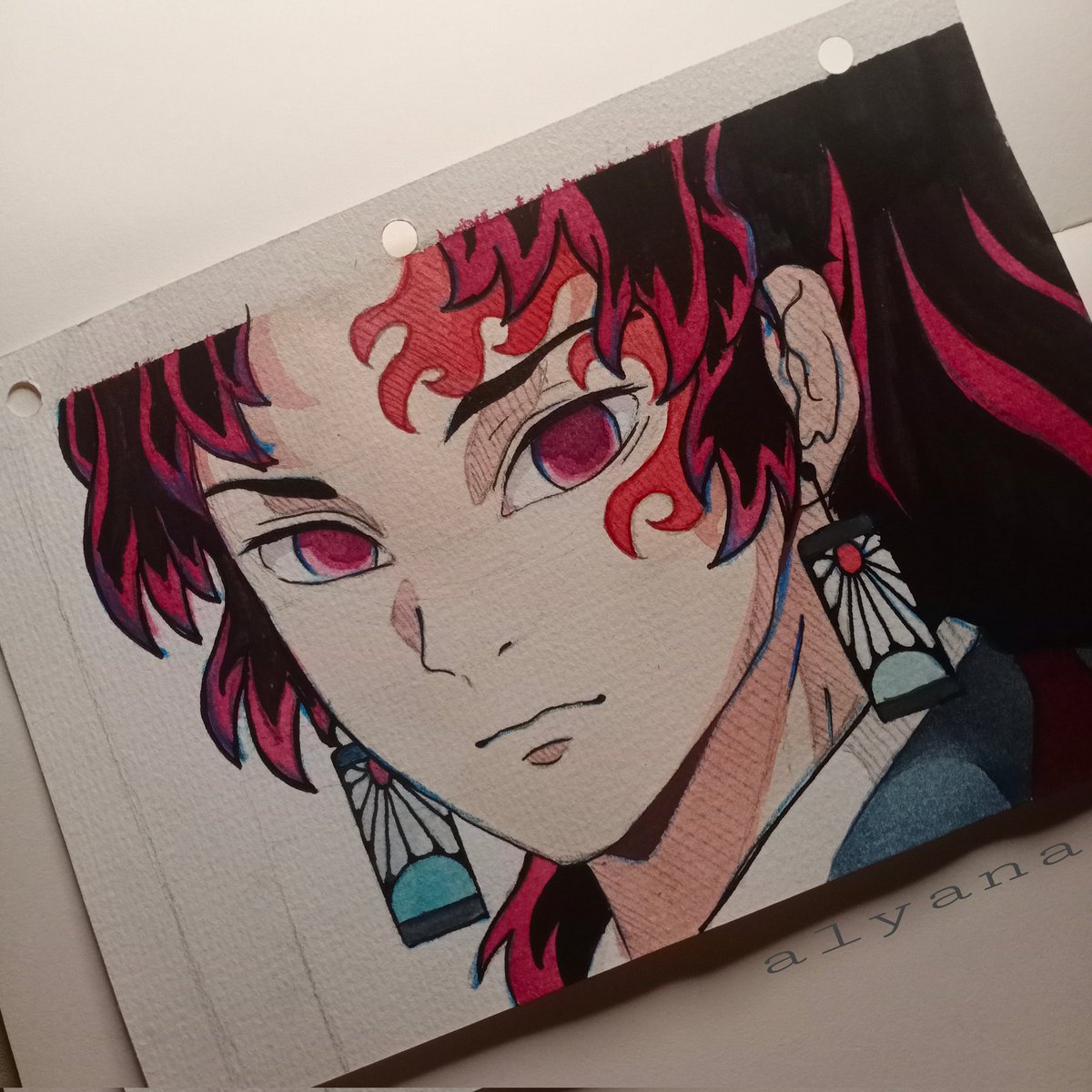 Yanashhiii's tweet photo. Watercolor painting progress🦩

Yoriichi Tsugikuni from Demon Slayer

#Yoriichi #YorichiTsugikuni #ArtistOnTwitter #demonslayer  #kimetsunoyaiba #watercolorpainting #painting #watercolor #artwork #progress #wip #illustration #fanart https://t.co/TL1c1wo4Xe