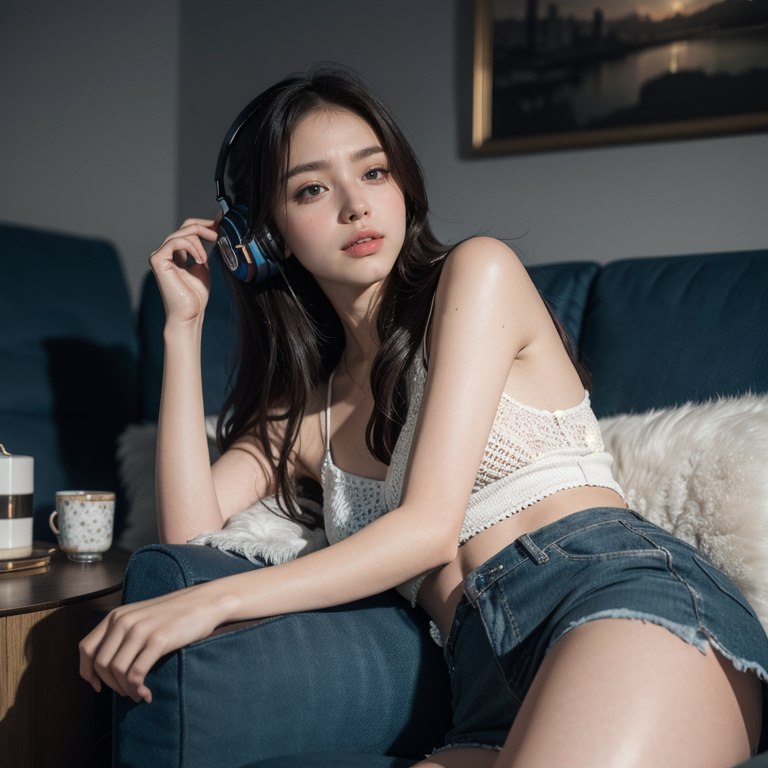 kamel_ndkv's tweet image. /Photo  A young girl , lying down on sofa , listening to music, --atyle asia
#PolyAI #PolyNFT #BotAI #AIVietnam #treding #girl