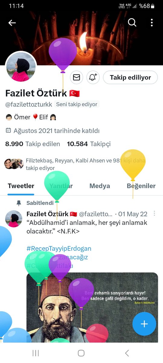 Allah sevdiklerin ile uzun,sağlıkl,huzurlu ömürler Nasib eylesin. İyi ki doğdun @fazilettozturkk kardeşim. 🎂🎂