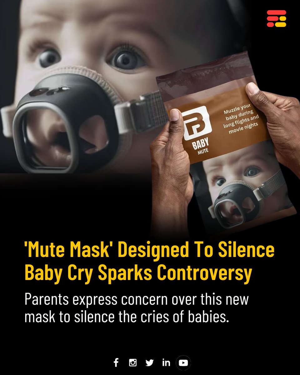 Baby Mute Mask Splits Parents on the internet amid kid's future growth and health problems.

#feedmile #babymute #bradgosse #babyinflight #cryingbaby #travelwithbaby #tech #crying #baby #instababy #parents #modernparent #youngparents #parenthood #family #newage