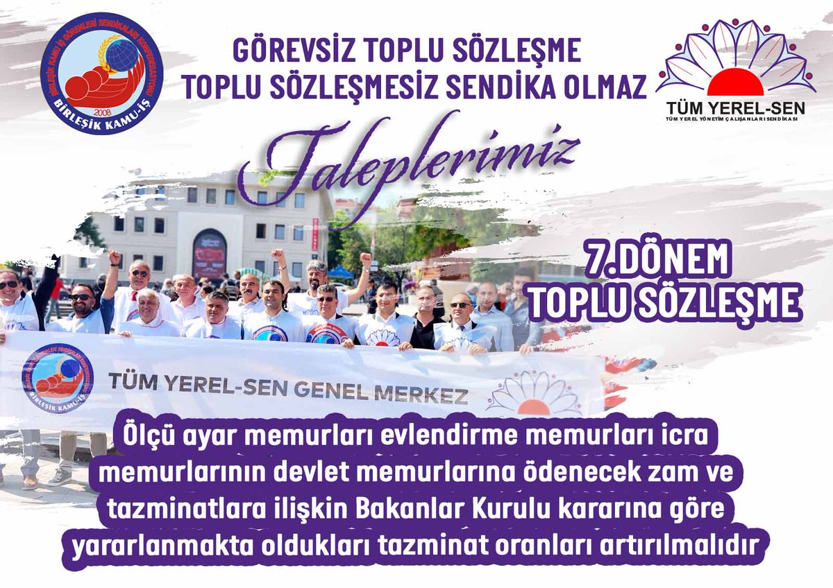 7. Dönem Toplu İş Sözleşmesi Taleplerimiz!

Grevsiz Toplu Sözleşme. Toplu Sözleşmesiz Sendika Olmaz!

#toplusözleşme #tümyerelsen #birleşikkamuiş