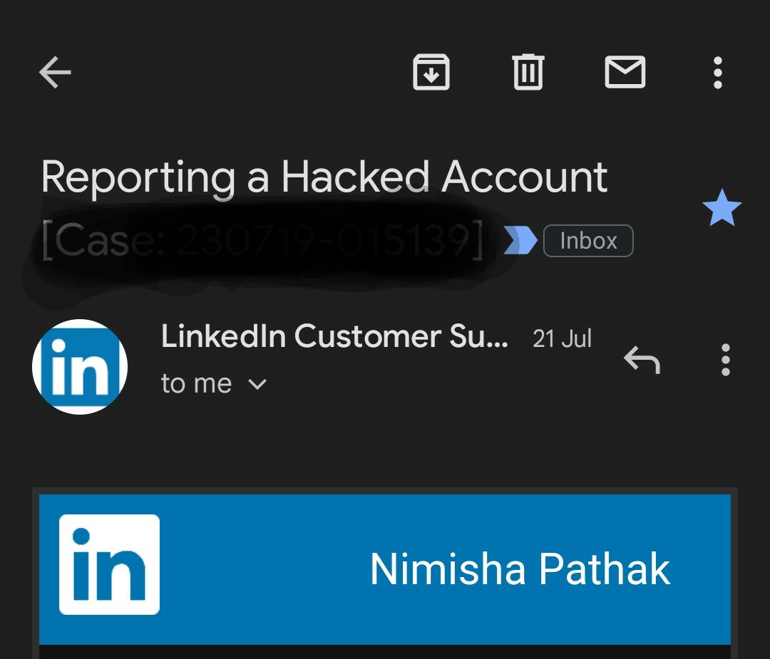 NimishaPathak1's tweet photo. Dear team, 
Kindly find the screenshot attached. This is the first and the last response I received from Customer support. Kindly help. https://t.co/wcy9YtIMYV
