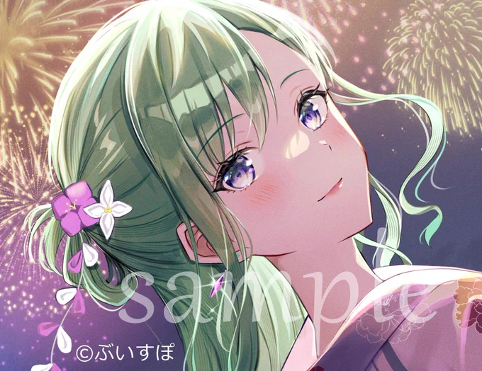 【お仕事】 ぶいすぽっ!所属八雲べにさん()の8月のメンバーシップ限定壁紙 を描かせて頂きました! 浴衣姿の全身も是非見ていただきたいです